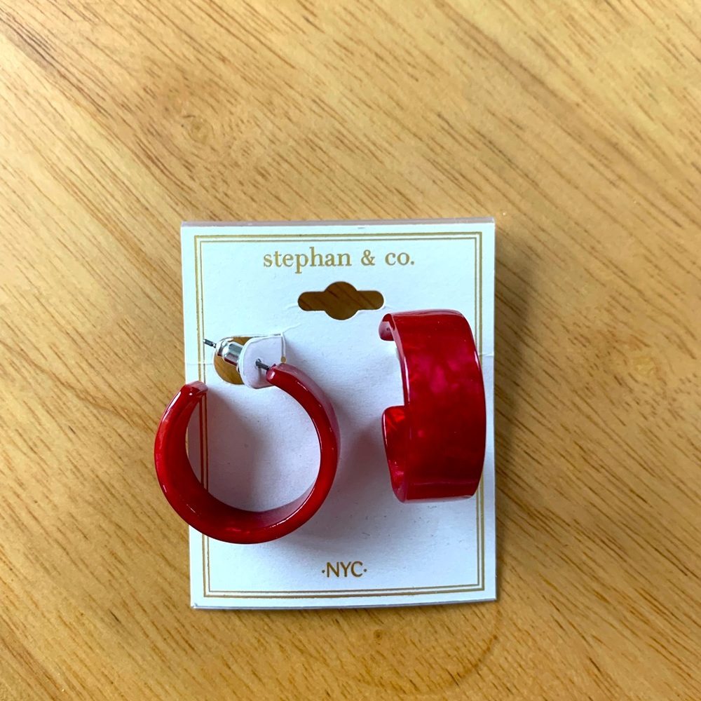 Stephen & co. Red Hoop Earrings